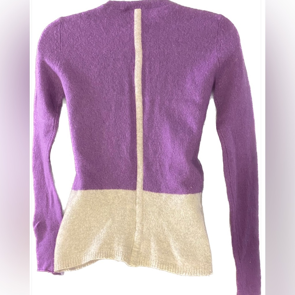Clements Ribeiro MAUVE/CREM Cashmere Pullover, XS Fall Sale - Picture 2 of 7